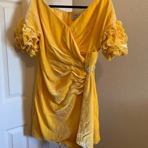 Fame and Partners Free People Yellow Mini Dress